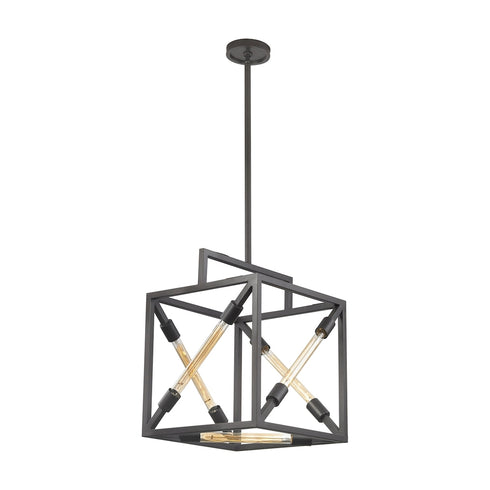 Elk Box Tube 5 Light PENDANT in Oil Rubbed Bronze Finish Model: D3207
