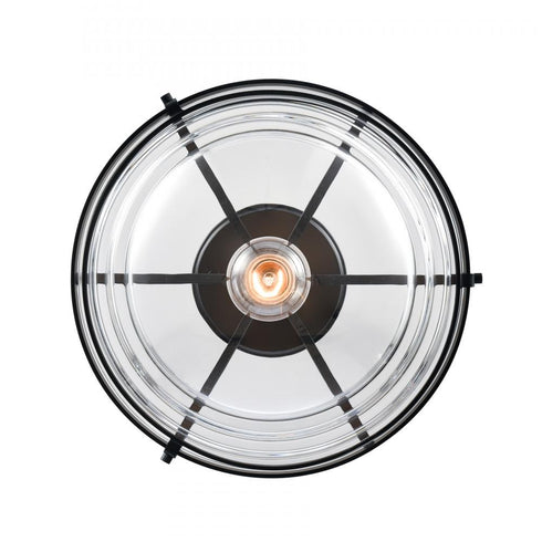 Elk Boyer 12 Inch Wide 1 Light Semi Flush Mount in Matte Black Model: 82168/1