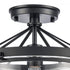 Elk Boyer 12 Inch Wide 1 Light Semi Flush Mount in Matte Black Model: 82168/1