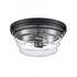 Elk Boyer 14 Inch Wide 2 Light Flush Mount in Matte Black Model: 82167/2