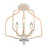 Elk Breezeway 15.5 Inch Wide 3 Light Semi Flush Mount White Coral Model: 52275/3