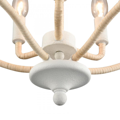 Elk Breezeway 15.5 Inch Wide 3 Light Semi Flush Mount White Coral Model: 52275/3
