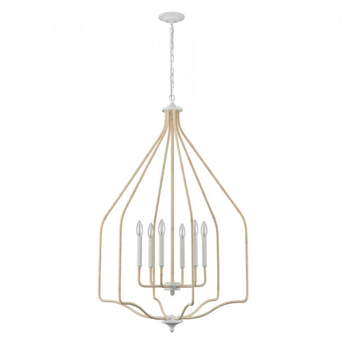 Elk Breezeway 28'' Wide 6 Light Pendant White Model: 52277/6