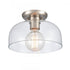 Elk Brewer 10 Inch Wide 1 Light Semi Flush Mount Brushed Nickel Model: 89944/1