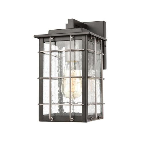 Elk Brewster 1 Light SCONCE in Matte Black Weathered Zinc Weathered Zinc Finish Model: 46710/1