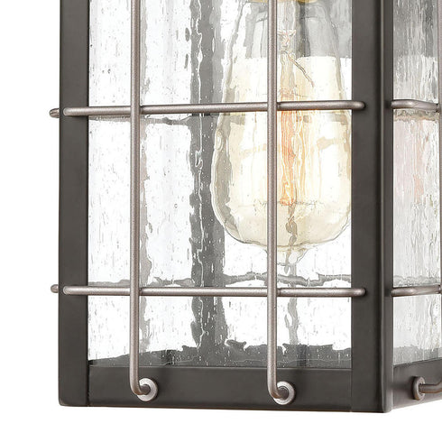 Elk Brewster 1 Light SCONCE in Matte Black Weathered Zinc Weathered Zinc Finish Model: 46710/1