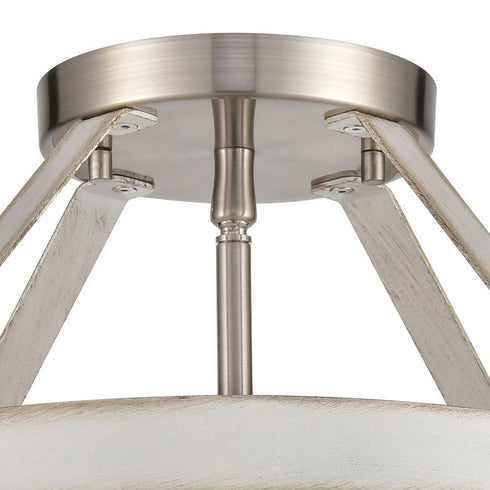 Elk Brigantine SEMI FLUSH MOUNT in Satin Nickel Finish Model: 33556/2