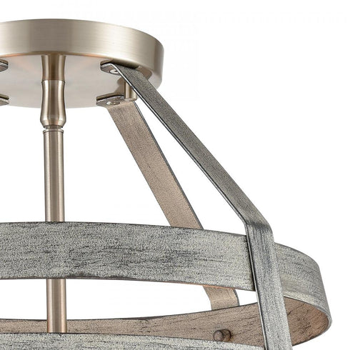 Elk Brigantine SEMI FLUSH MOUNT in Weathered Driftwood Finish Model: 33456/2