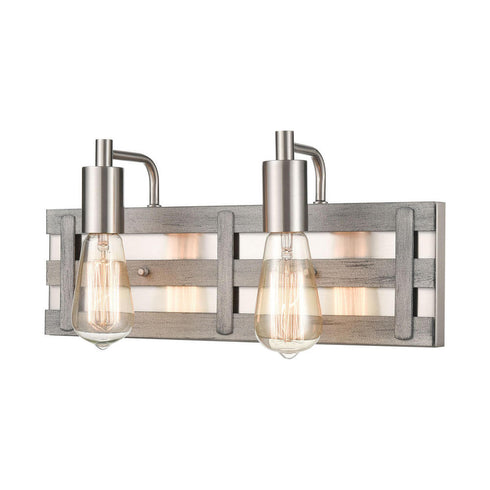 Elk Brigantine VANITY LIGHT in Weathered Driftwood Finish Model: 33452/2