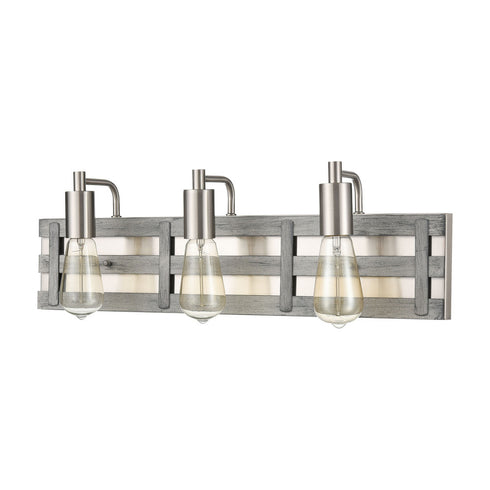 Elk Brigantine VANITY LIGHT in Weathered Driftwood Finish Model: 33453/3