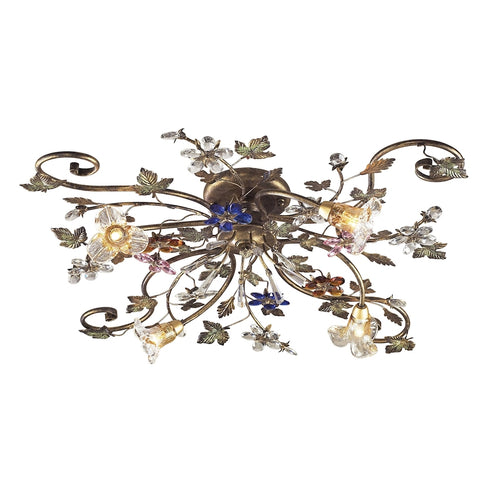Elk Brillare SEMI FLUSH MOUNT in Bronzed Rust Finish Model: 9105/4