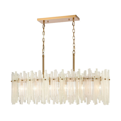 Elk Brinicle ISLAND LIGHT in Aged Brass Finish Model: D4663