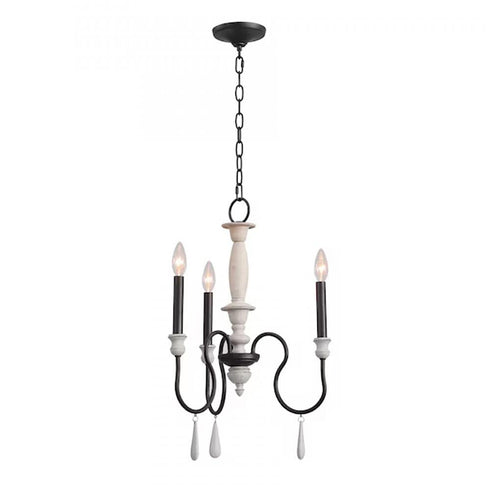 Elk Brownell 17 Inch Wide 3 Light Chandelier in Anvil Iron Model: 90200/3