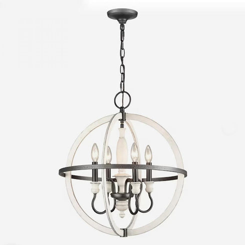 Elk Brownell 20 Inch Wide 4 Light Chandelier in Anvil Iron Model: 90203/4
