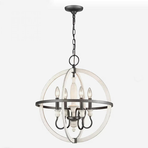 Elk Brownell 20 Inch Wide 4 Light Chandelier in Anvil Iron Model: 90203/4