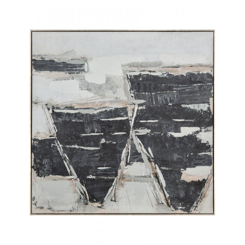 Elk Burgess II Abstract Framed Wall Art in Off White Finish Model: S0056-10630