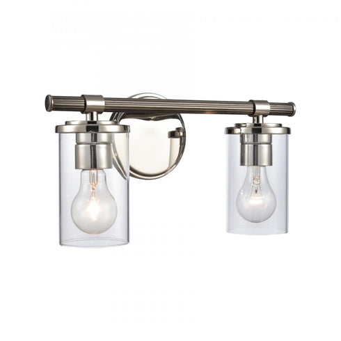 Elk Burrow 15 Inch Wide 2 Light Vanity Light Polished Nickel Model: 89851/2