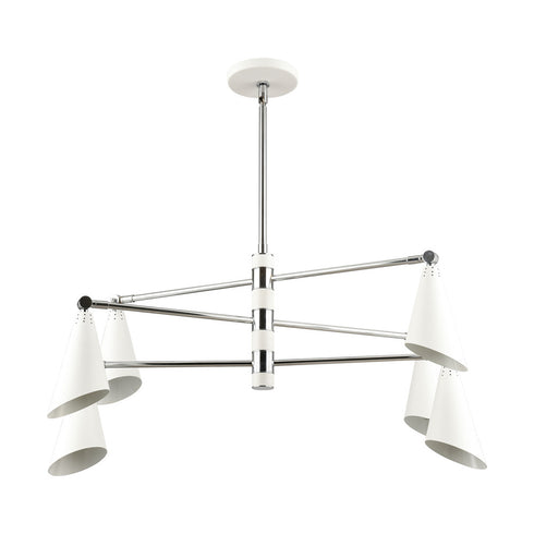 Elk Calder CHANDELIER in Polished Chrome Finish Model: 89207/6