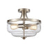Elk Calistoga SEMI FLUSH MOUNT in Brushed Nickel Finish Model: CN320282