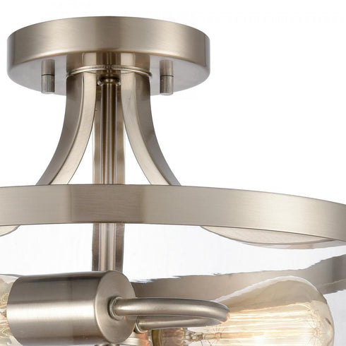 Elk Calistoga SEMI FLUSH MOUNT in Brushed Nickel Finish Model: CN320282