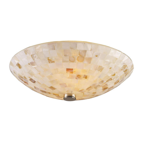 Elk Capri SEMI FLUSH MOUNT in Satin Nickel Finish Model: 10140/2
