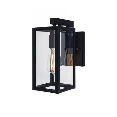 Elk Capture 11 Inch High 1 Light Outdoor Sconce in Matte Black Model: 1185-MB-CL