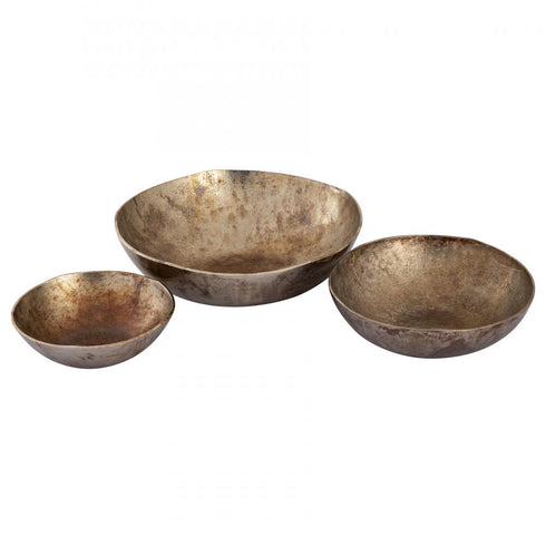 Elk Carling Bowl Set of 3 in Oxidized Nickel Finish Model: H0897-10479/S3