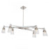 Elk Carnival 49.5 Inch Wide 6 Light Chandelier in Polished Nickel Model: 8158-PN-CL