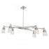 Elk Carnival 49.5 Inch Wide 6 Light Chandelier in Polished Nickel Model: 8158-PN-CL