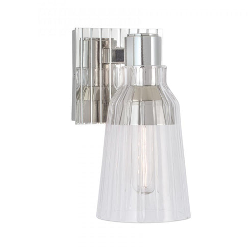 Elk Carnival 9 Inch High 1 Light Sconce in Polished Nickel Model: 8157-PN-CL
