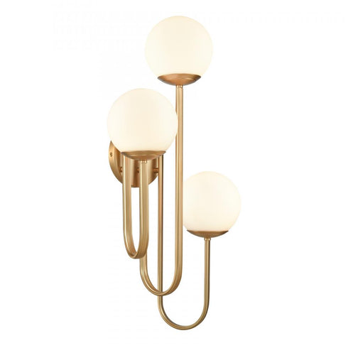 Elk Caroline 28 Inch High 3 Light Right Sconce Brushed Gold Model: 89674/3