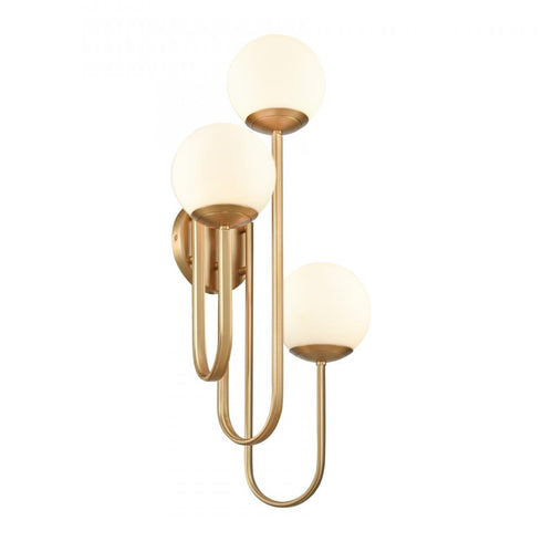 Elk Caroline 28 Inch High 3 Light Right Sconce Brushed Gold Model: 89674/3