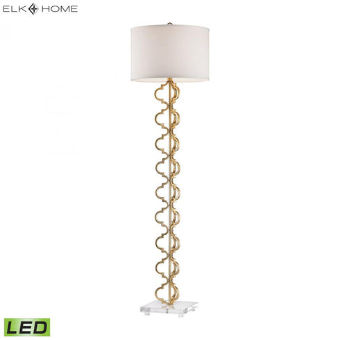 Elk Castile 62 Inch High 1 Light Floor Lamp in Gold Leaf Includes LED Bulb Model: D2932-LED