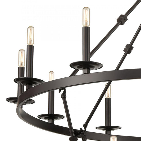 Elk Castle 20 Light CHANDELIER in Oil Rubbed Bronze Finish Model: D4667