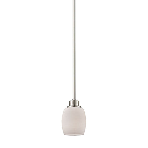Elk Casual Mission 1 Light MINI PENDANT in Brushed Nickel Finish Model: CN170152