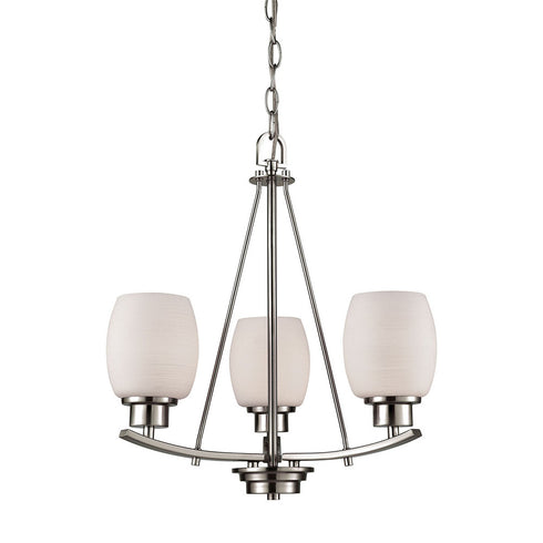 Elk Casual Mission 3 Light CHANDELIER in Brushed Nickel Finish Model: CN170322