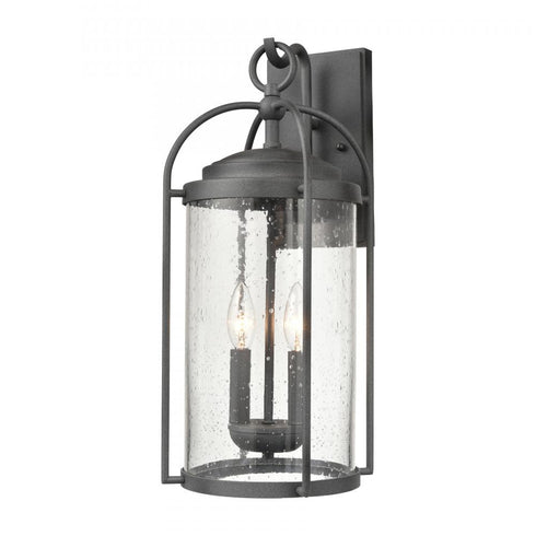 Elk Catalonia 19 Inch High 2 Light Outdoor Sconce in Distressed Zinc Model: 69730/2