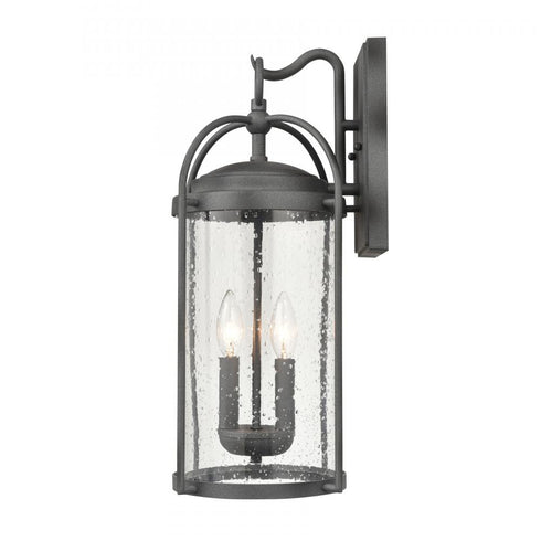 Elk Catalonia 19 Inch High 2 Light Outdoor Sconce in Distressed Zinc Model: 69730/2