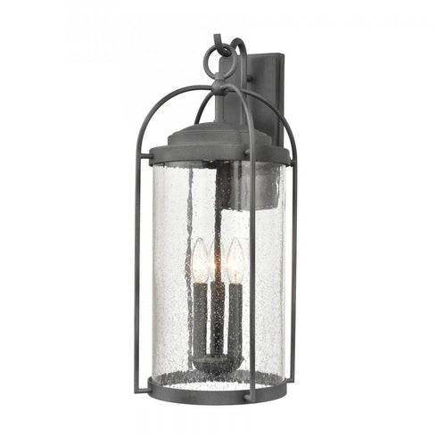 Elk Catalonia 24 Inch High 3 Light Outdoor Sconce in Distressed Zinc Model: 69731/3