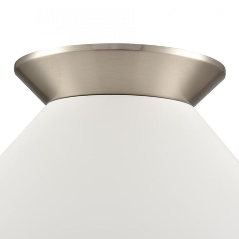 Elk Cavendish 16 Inch Wide 1 Light Semi Flush Mount Brushed Nickel Model: 89993/1