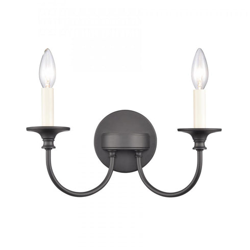 Elk Cecil 14 Inch Wide 2 Light Vanity Light Matte Black Model: 89731/2