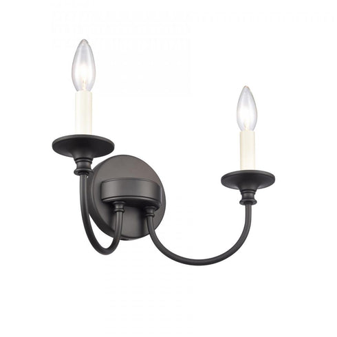 Elk Cecil 14 Inch Wide 2 Light Vanity Light Matte Black Model: 89731/2