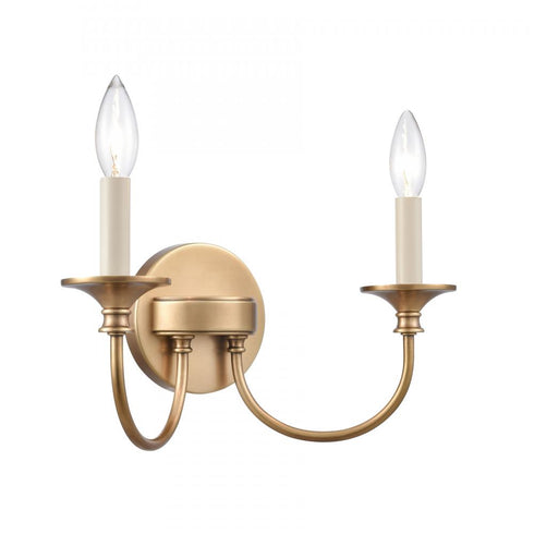 Elk Cecil 14 Inch Wide 2 Light Vanity Light Natural Brass Model: 89721/2