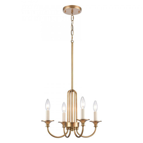 Elk Cecil 16 Inch Wide 4 Light Semi Flush Mount Natural Brass Model: 89723/4