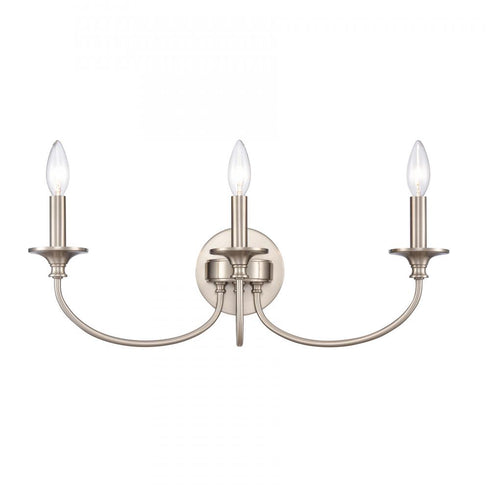 Elk Cecil 22 Inch Wide 3 Light Vanity Light Brushed Nickel Model: 89742/3