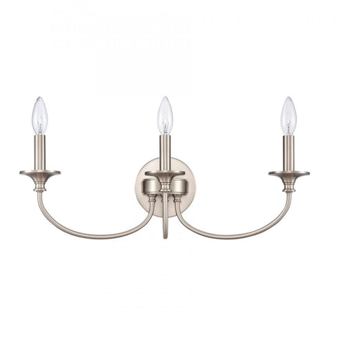 Elk Cecil 22 Inch Wide 3 Light Vanity Light Brushed Nickel Model: 89742/3