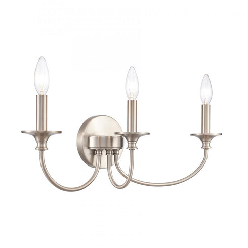 Elk Cecil 22 Inch Wide 3 Light Vanity Light Brushed Nickel Model: 89742/3