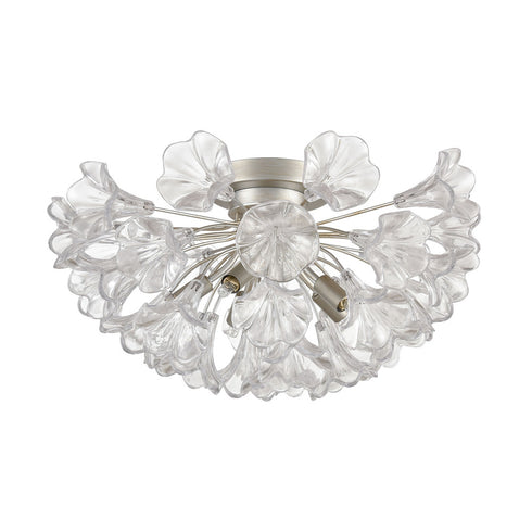 Elk Celene SEMI FLUSH MOUNT in Aged Silver Finish Model: 33485/5