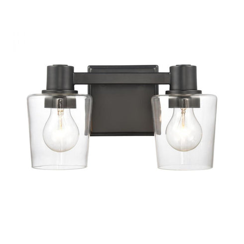 Elk Celia 12 Inch Wide 2 Light Vanity Light in Matte Black Model: 81641/2