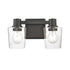 Elk Celia 12 Inch Wide 2 Light Vanity Light in Matte Black Model: 81641/2